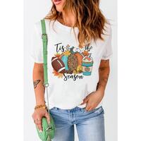 Azura Exchange Pumpkin Graphic Print Crew Neck T-Shirt - S thumbnail