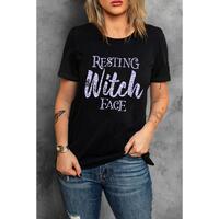 Azura Exchange Resting Witch Face Graphic Tee - L thumbnail