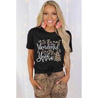 Azura Exchange Christmas Leopard Graphic Tee - 2XL thumbnail