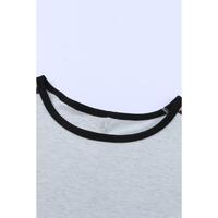 Azura Exchange Leopard Splicing O-neck Short Sleeve T Shirt - M thumbnail