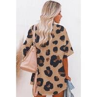 Azura Exchange Leopard Print Loose T-Shirt - L thumbnail