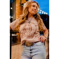 Azura Exchange Darling Letter Graphic Print T-Shirt - M thumbnail