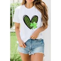 Azura Exchange Leopard Heart Shaped Print Crewneck Graphic Tee - M thumbnail