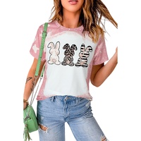 Azura Exchange Bleached Print Short Sleeve T Shirt - L thumbnail
