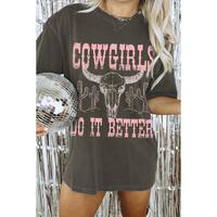 Azura Exchange COWGIRLS DO IT BETTER Graphic Print Oversized T Shirt - S thumbnail