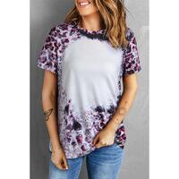Azura Exchange Leopard Print Bleached Tee - L thumbnail