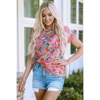 Azura Exchange Floral Print Slim Fit T-Shirt - XL thumbnail