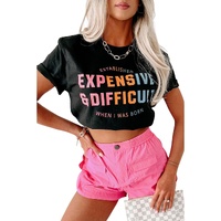 Black EXPENSIVE&DIFFICULT Graphic Tee - S thumbnail