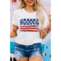 White American Flag Graphic Fashion Tee - M thumbnail