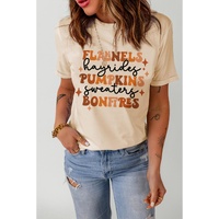 Khaki Flannels Hayrides Pumpkins Sweaters Bonfires Tee - L thumbnail