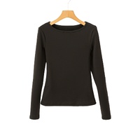 Black Fleece Lined Slim Fit Long Sleeve T Shirt - L thumbnail