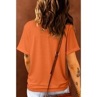 Orange SPOOKY SEASON Ghost Print Crew Neck Halloween Tee - S thumbnail