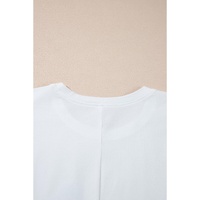 White Lucky Tinsel Graphic St Patrick Fashion Tee - L thumbnail