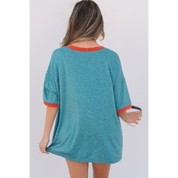 Dusk Blue Kind People are My Kind People Graphic Oversized Tee - L thumbnail