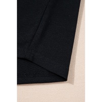 Black Heat Transfer Printing Christmas Tree Bowknot T-Shirt - M thumbnail