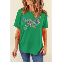 Bright Green Sequin mardi gras Graphic T Shirt - 3XL thumbnail