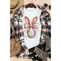White Easter Egg Bow Bunny Ear Printed T Shirt - 3XL thumbnail