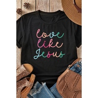 Black Love Like Jesus Crew Neck Graphic Tee - 2XL thumbnail