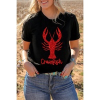 Black Shimmering Crawfish Graphic Tee - 2XL thumbnail