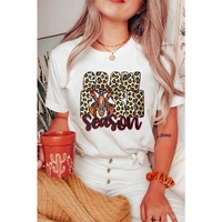 White Crawfish Season Leopard Letter Graphic Tee - 2XL thumbnail