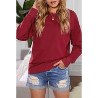 Azura Exchange Solid Crew Neck Pullover Sweatshirt - S thumbnail