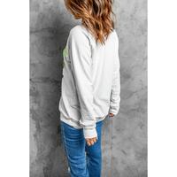 Azura Exchange Clover Print Long Sleeve Sweatshirt - M thumbnail