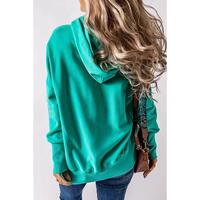 Azura Exchange Batwing Sleeve Pocketed Henley Hoodie - S thumbnail