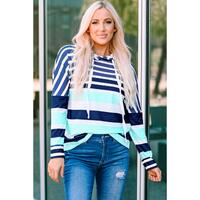 Azura Exchange Striped Drawstring Hoodie - 2XL thumbnail