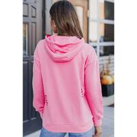 Azura Exchange Ripped Hooded Sweatshirt with Kangaroo Pocket - L thumbnail