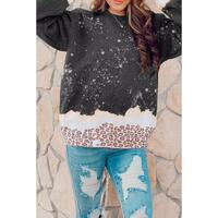 Azura Exchange Bleached Leopard Pullover Sweatshirt - S thumbnail