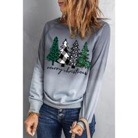 Azura Exchange Merry Christmas Tree Graphic Sweatshirt - L thumbnail