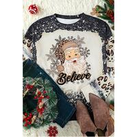 Azura Exchange Santa Clause Bleach Print Graphic Sweatshirt - M thumbnail