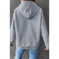 Azura Exchange Lattice Textured Kangaroo Pocket Hoodie - S thumbnail