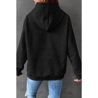 Azura Exchange Lattice Textured Kangaroo Pocket Hoodie - XL thumbnail