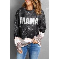Azura Exchange Leopard Trim Pullover Sweatshirt - S thumbnail