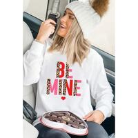 Azura Exchange Leopard Heart Print Long Sleeve Sweatshirt - M thumbnail