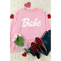 Azura Exchange Letters Print Sweatshirt with Ribbed Knit Trim - 2XL thumbnail
