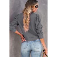 Azura Exchange Vintage Washed Puff Sleeve Sweatshirt - L thumbnail