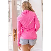 Azura Exchange Flower Embroidered Cowl Neck Sweatshirt - M thumbnail