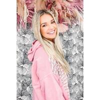 Azura Exchange Striped Tweed Patchwork Button Hoodie - XL thumbnail