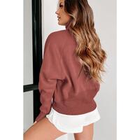 Azura Exchange Stand Collar Ribbed Sleeve Sweatshirt - S thumbnail