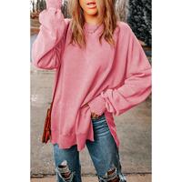 Azura Exchange Oversized Ribbed Trim Sweatshirt - M thumbnail