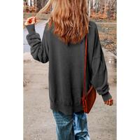 Azura Exchange Oversized Ribbed Trim Sweatshirt - M thumbnail