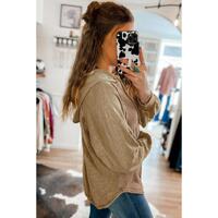 Azura Exchange Waffled Expose Seam Drawstring Hoodie - M thumbnail