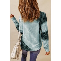 Gray Tie Dye BAD WITCH VIBES Graphic Long Sleeve Top - M thumbnail