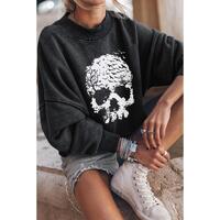 Azura Exchange Scenery Skull Halloween Graphic Sweatshirt - S thumbnail