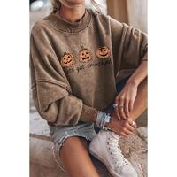 Azura Exchange Lets Get Smashed Halloween Pumpkin Graphic Sweatshirt - S thumbnail