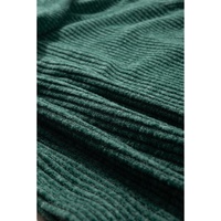 Evergreen Ribbed Zip Up Front Drawstring Hoodie - M thumbnail