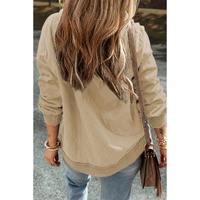 Parchment Quilted Patchwork Exposed Seam Hoodie - L thumbnail
