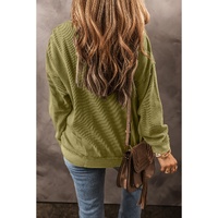 Jungle Green Textured Seamed Drop Sleeve Sweatshirt - M thumbnail